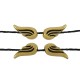 Μεταλλικό Ζάμακ Στοιχείο Φτερό Περαστό 11x7mm Ø1.7mm