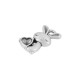 Colgante de Metal Zamak Conejo con Corazón 10x17mm