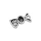 Colgante de Metal Zamak Conejo con Corazón 10x17mm