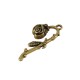 Ciondolo in Zama con Rosa 16X32 mm