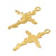 Zamak Pendant Cross with Rose Flower 23x30mm