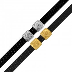 Curseur Carré en Zamak avec Fleur 8 mm Ø5.2X2.2 mm