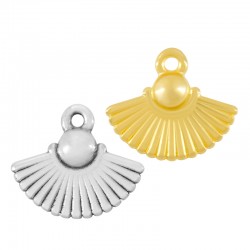 Charm en Zamak en Forme D'Éventail 17 x 11 mm