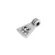 Zamak Charm Triangle with Evil Eye 8x9mm