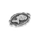 Ciondolo Ovale in Zama con Figura Femminile 18X24 mm