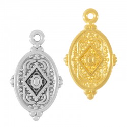 Charm Ovale en Zamak 15 x 22 mm