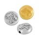 Zamak Bead Round with Palm Tree 12mm Ø2.2mm