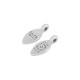 Breloque en Zamak en Forme de Losange Ovale « foi » avec œil Maléfique 11 x 6 mm