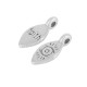 Colgante de Zamak Rombo Ovalado «Fe» con ojo Turco 11 x 6 mm