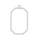 Μεταλλικό Ζάμακ Χυτό Μοτίφ Οκτάγωνο 22x34mm