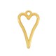 Ciondolo in Zama a Forma di Cuore 16X26 mm