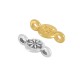 Connettore Rotondo in Zama con Fiore 6 mm