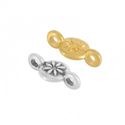 Connecteur rond en Zamak avec Fleur 6 mm