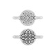 Zamak Connector Round with Mandala Flower 7mm