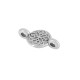 Zamak Connector Round with Mandala Flower 7mm