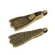 Colgante de Metal Zamak Patas de Rana 15x35mm