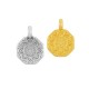 Zamak Charm Octagon with Flower 9mm