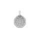 Zamak Charm Octagon with Flower 9mm
