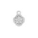 Zamak Charm Rhombus with Flower 10mm