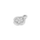 Zamak Charm Rhombus with Flower 10mm