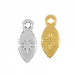 Breloque en Zamak en Forme de clou avec Étoile Polaire 10 x 6 mm