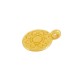 Zamak Charm Round with Flower 10mm