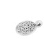 Zamak Charm Round with Flower 10mm