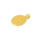 Zamak Charm Round with Flower 10mm
