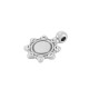 Zamak Charm Mandala Flower 10mm