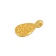 Zamak Charm Teardrop with Mandala Flower 7x10mm