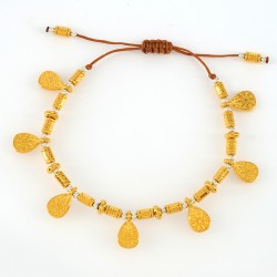 Charm en Zamak en Forme de Goutte avec Fleur Mandala 7 x 10 mm