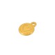 Zamak Charm Round with Heart & Flower 10mm