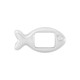 Perle en Zamak Poisson 20 x 10 mm Ø 1.6 mm