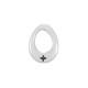 Zamak Bead Teardrop with Cross 11x15mm Ø1.6mm