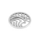 Pendentif rond Soleil et Vague en Zamak 25 mm