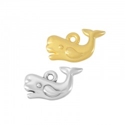 Breloque en Zamak Baleine 17 x 12 mm