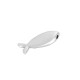 Zamak Charm Fish with Wave 8x19mm Ø1.6mm