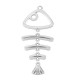 Ciondolo in Zama a Forma di Lisca di Pesce 28X53 mm (5 Pezzi/Set)