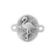 Connecteur Ovale en Zamak avec Flamant rose 11 x 13 mm