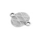Connecteur Ovale en Zamak avec Flamant rose 11 x 13 mm