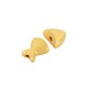 Perla in Zama a Forma di Pesce 20X10 mm Ø2 mm (2 Pezzi/Set)