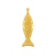 Zamak Charm Fish with Flower 8x20mm