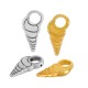 Zamak Charm Shell 14x28mm Ø1.6mm