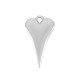 Pendentif cœur en Zamak 16 x 27 mm