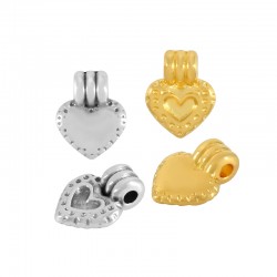 Charm cœur en Zamak 8 x 7 mm