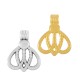 Zamak Charm Geometric Irregular 13mm