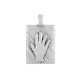Zamak Charm Tag Rectangular with Hand 11x15mm