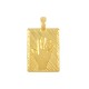 Zamak Charm Tag Rectangular with Hand 11x15mm