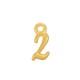 Zamak Charm Number "2" 6x10mm