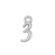 Zamak Charm Number "3" 6x10mm
